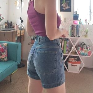 Vintage Silver Jeans High Waist Jean Shorts